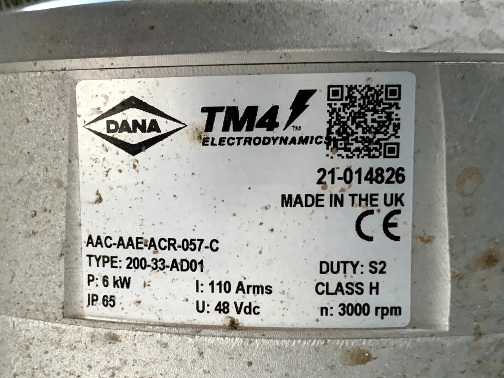 IPM 200 motor label on Osa Flex